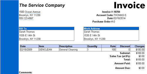email invoices in scheduling software